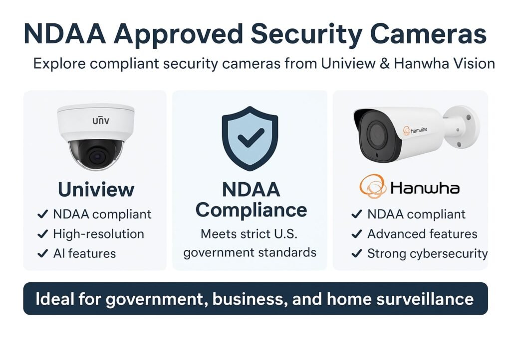 NDAA Approved Uniview and Hanwha Security Cameras