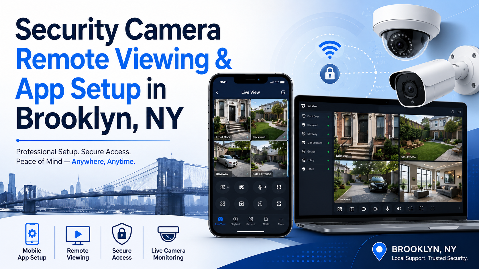 Security Camera Remote Viewing & App Setup in Brooklyn, NY
